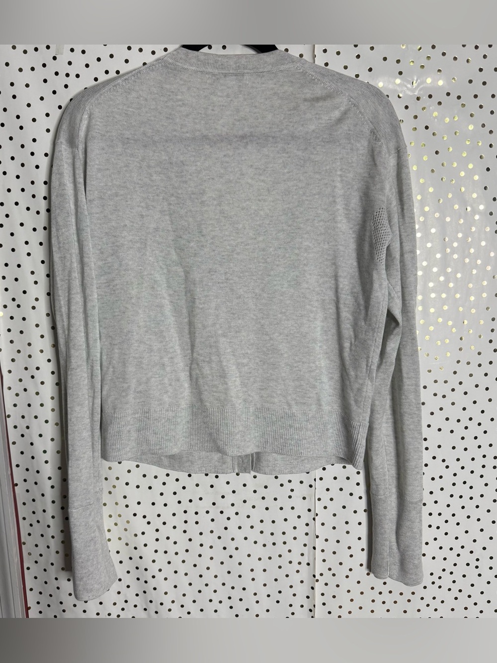 Athleta Heather Gray V-Neck Button Cardigan - Picture 5 of 6